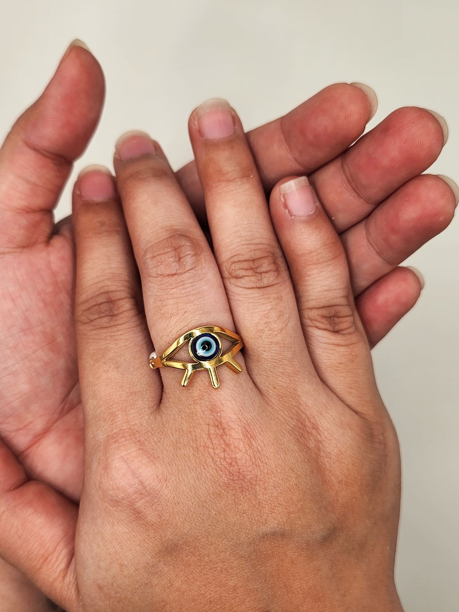 Golden Infinity Evil Eye Ring